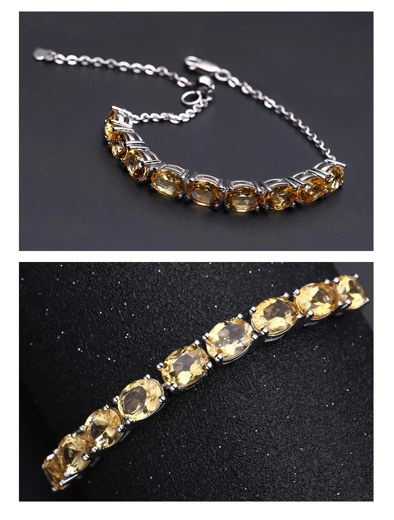 Natural Oval Citrine Bracelet