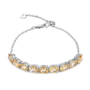 Natural Oval Citrine Bracelet