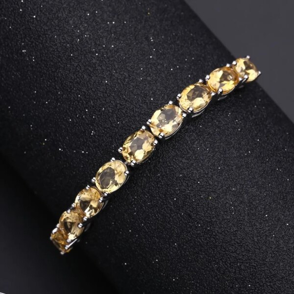 Natural Oval Citrine Bracelet