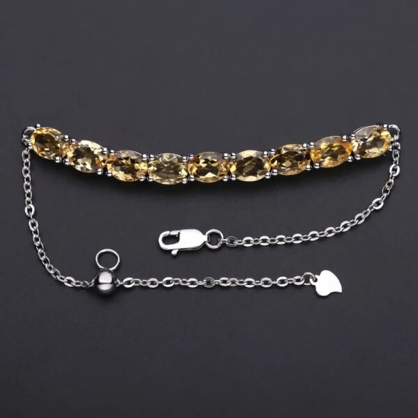 Natural Oval Citrine Bracelet