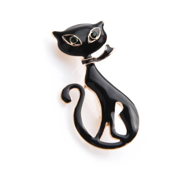 Charming Cat Brooch - Unique Animal Pin for Accessories - Image 2