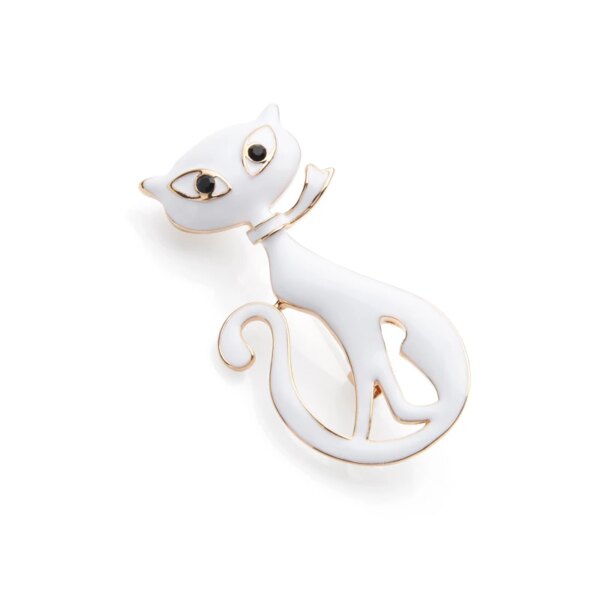 Charming Cat Brooch - Unique Animal Pin for Accessories - Image 3