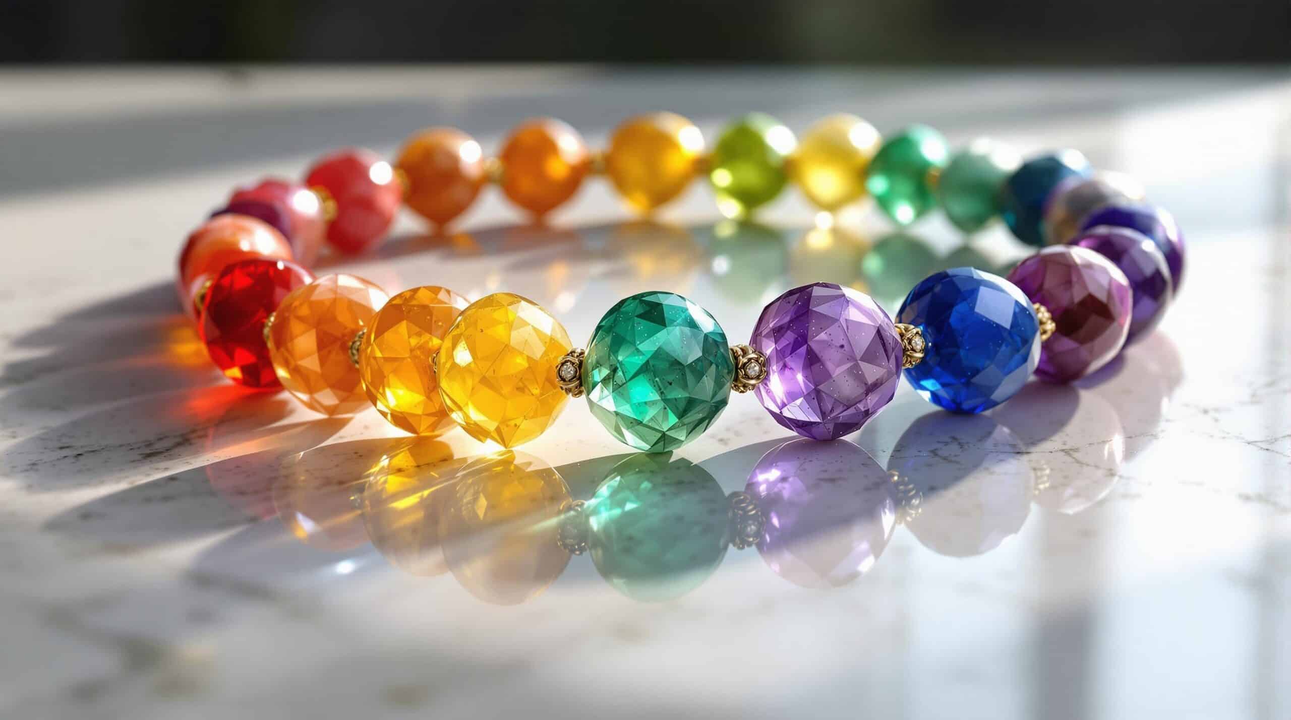 7 chakra bracelet real stones