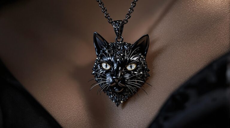 black cat necklace