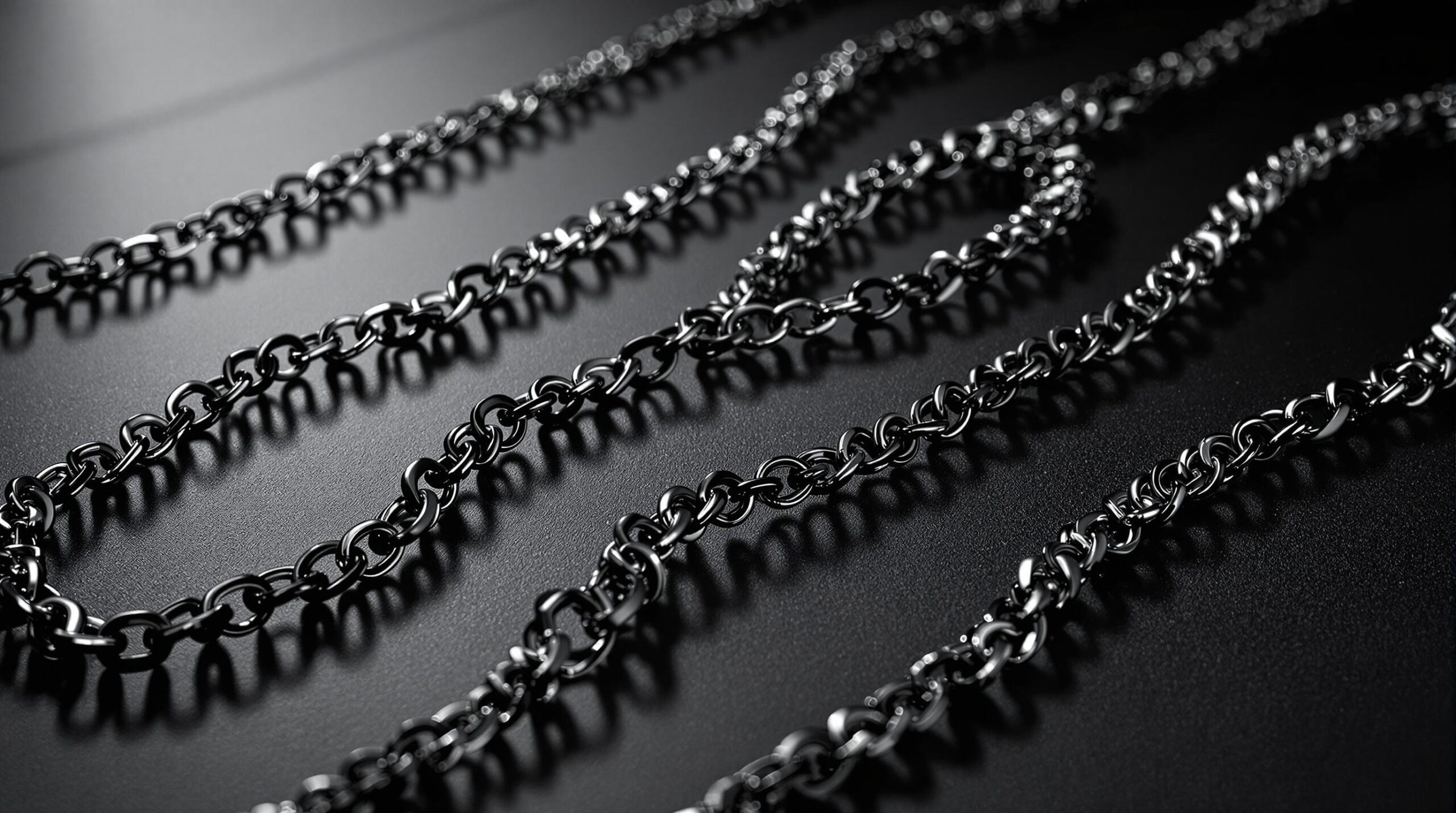 black sterling silver chain