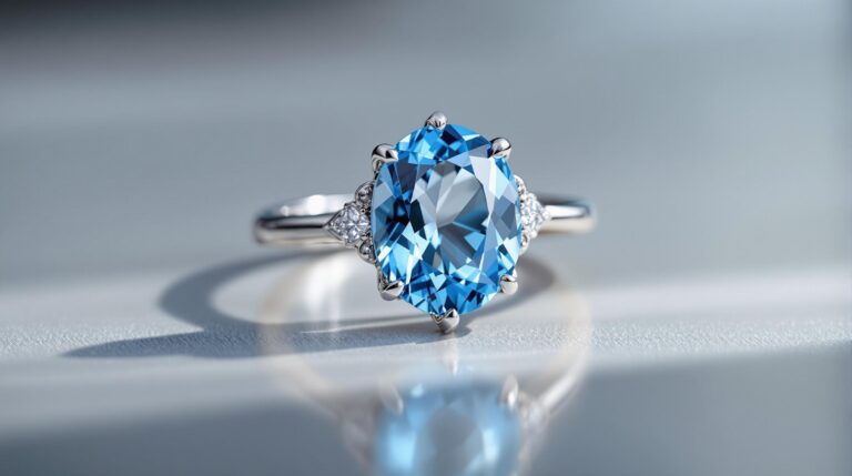 blue topaz sterling silver ring