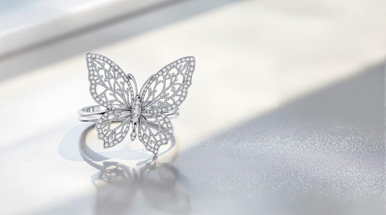 butterfly silver ring