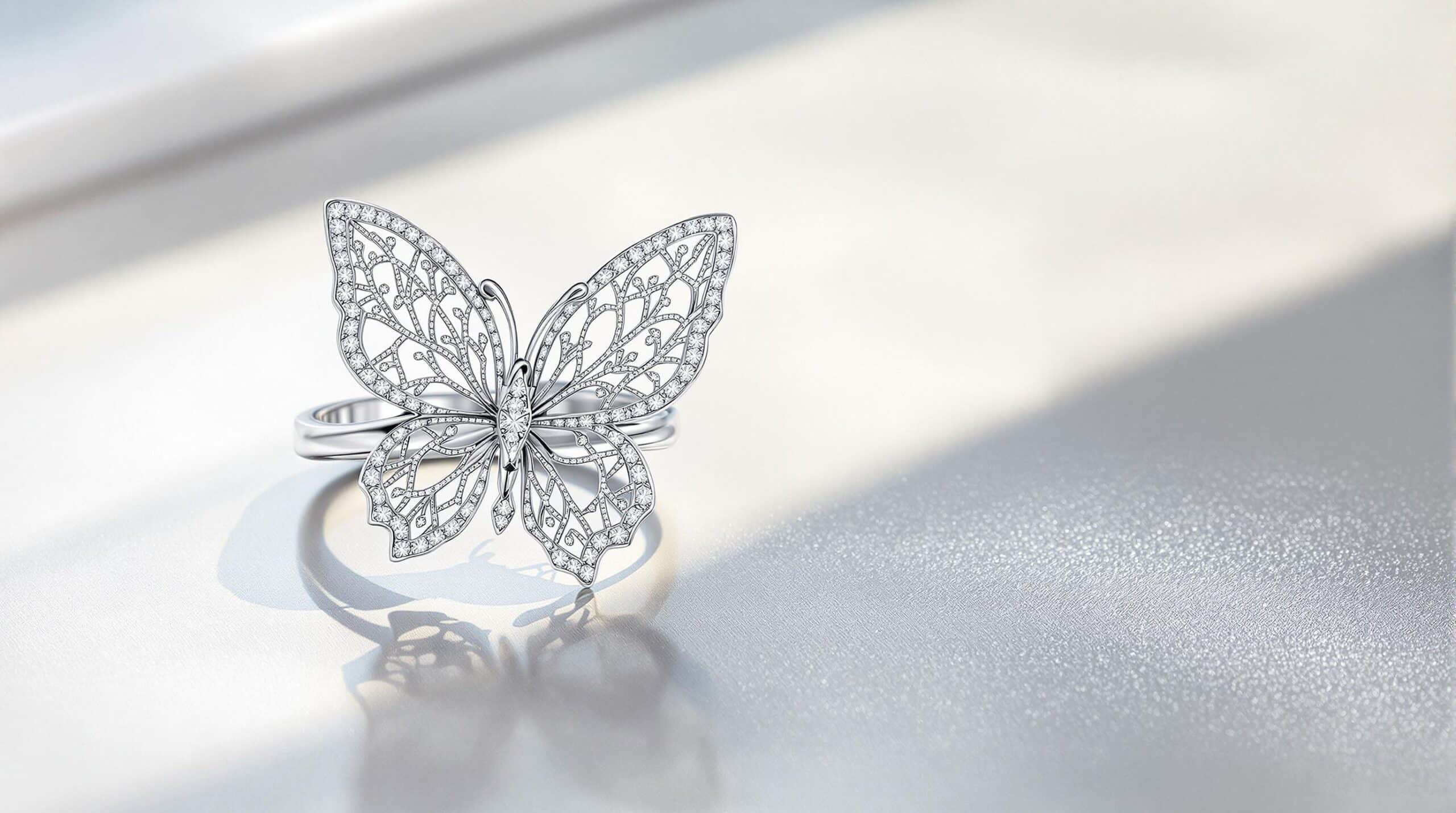 butterfly silver ring