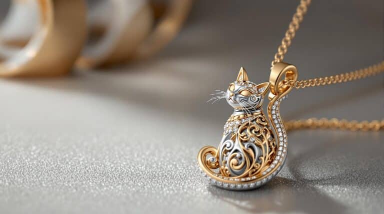 cat necklace pendant