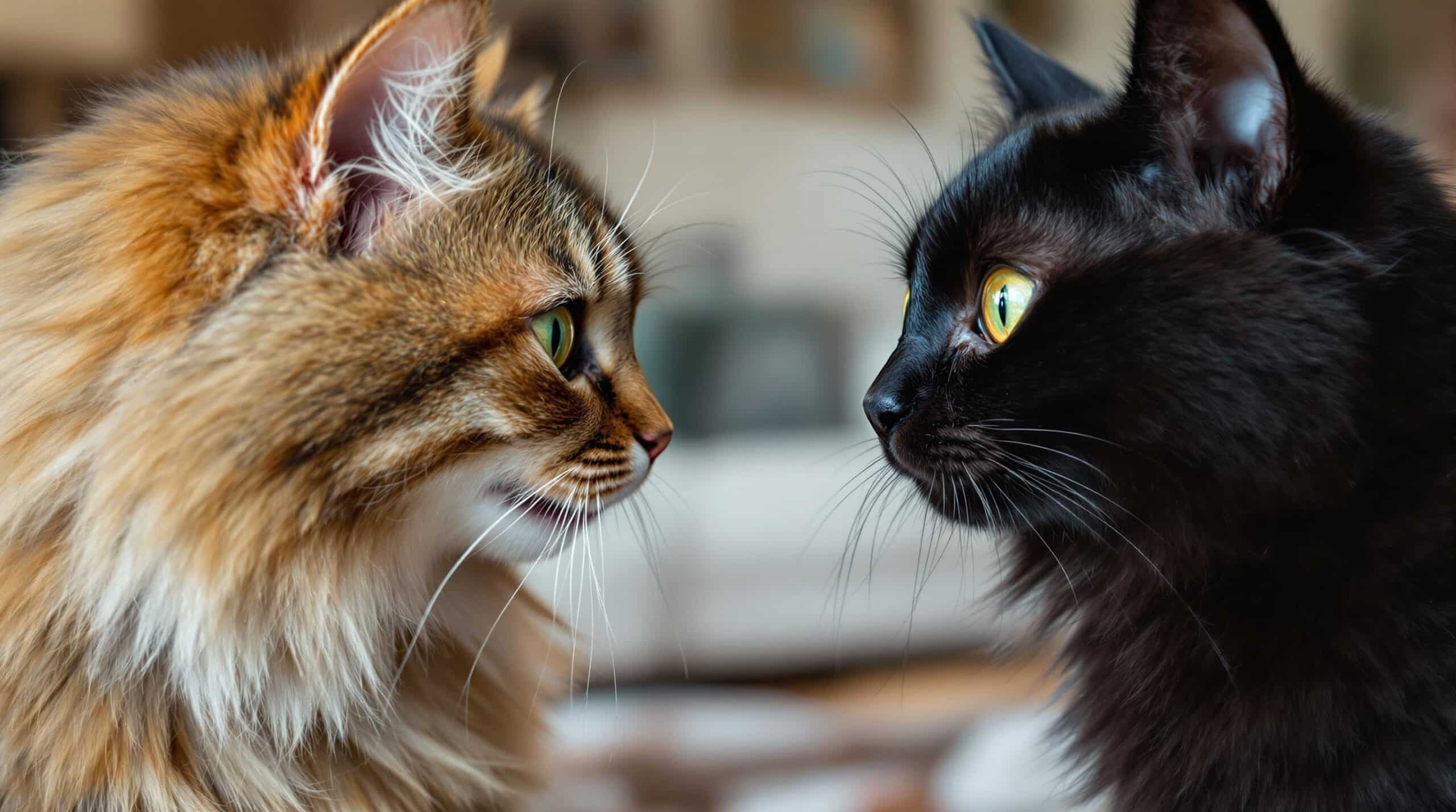 cats hissing at new cat