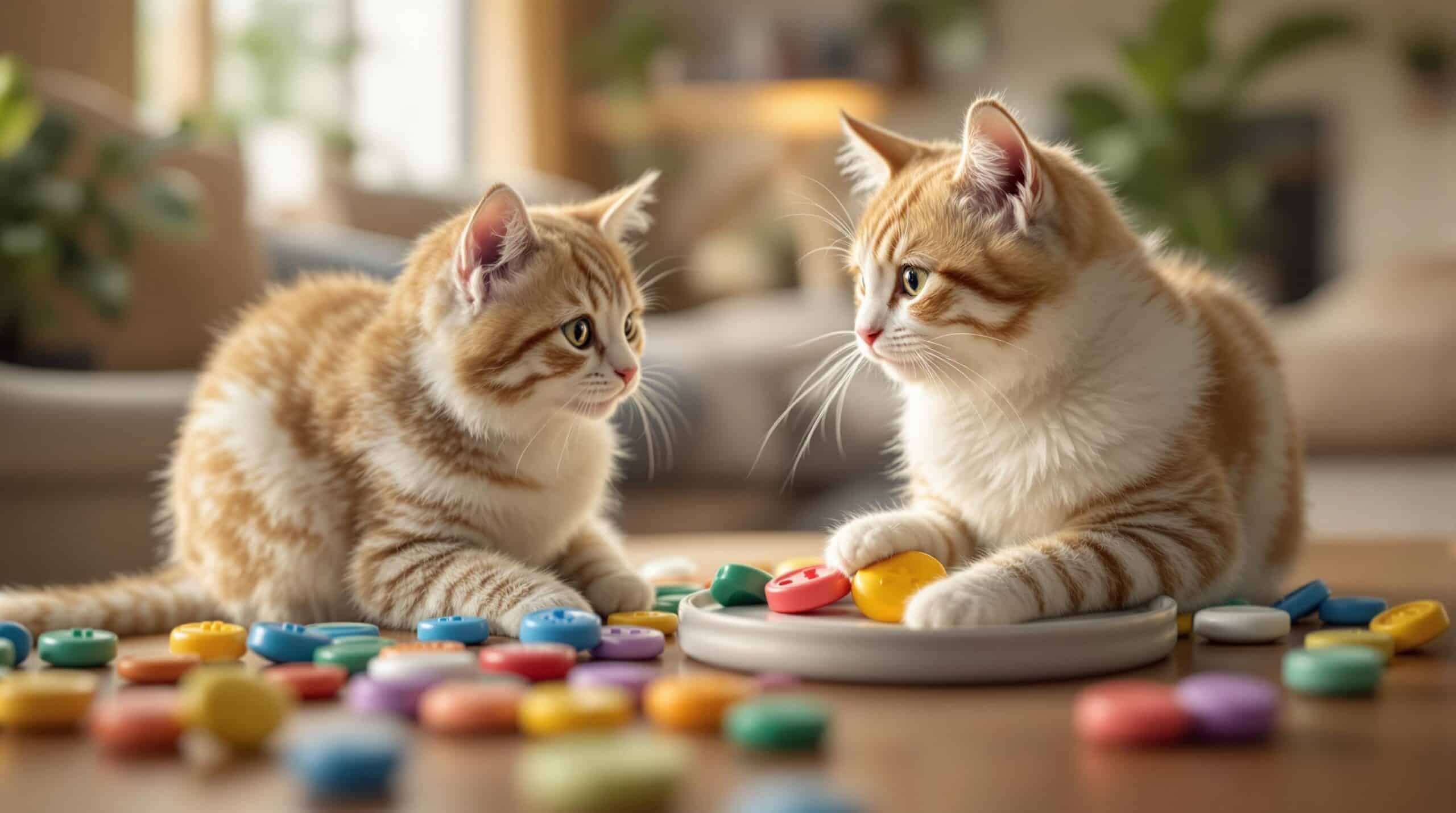 cats using talking buttons