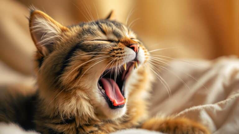 cats yawning