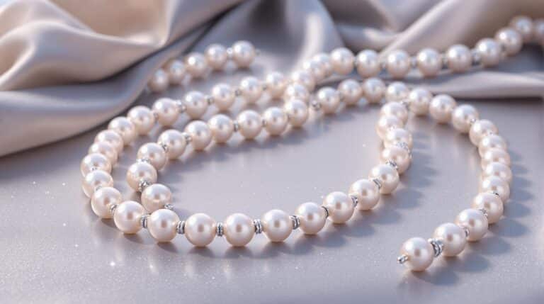 pearl necklace silver