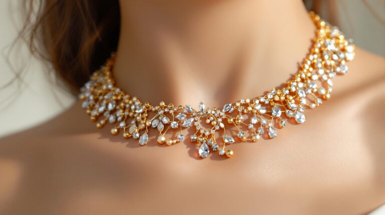 silver and gold necklace