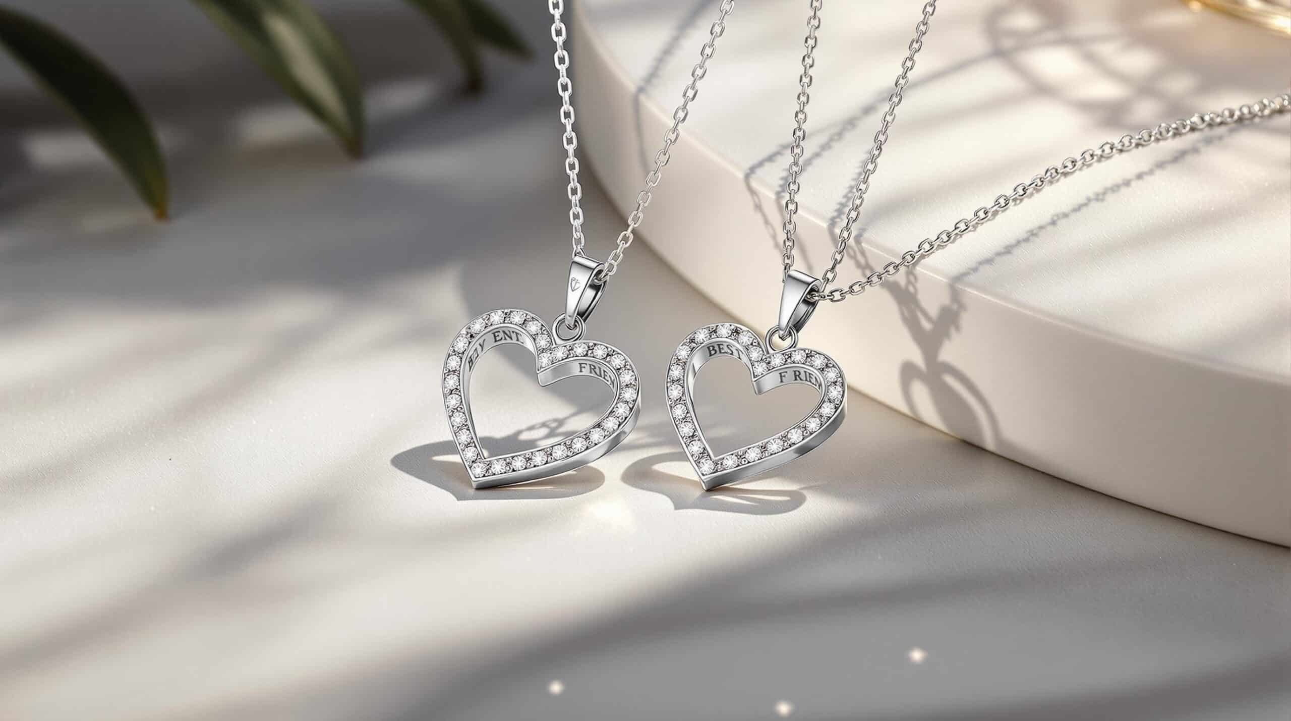 sterling silver best friend necklaces