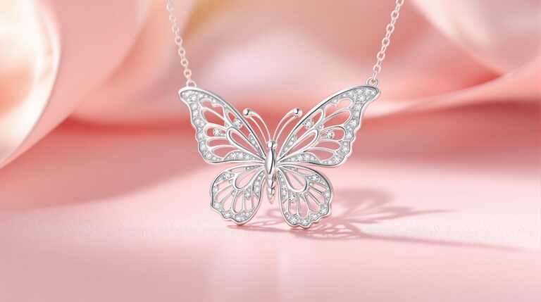 sterling silver butterfly necklace